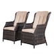 image 1 of Direct Wicker 2-Piece Garden Detachable Aluminium Rattan Chairs, Brown | Brown