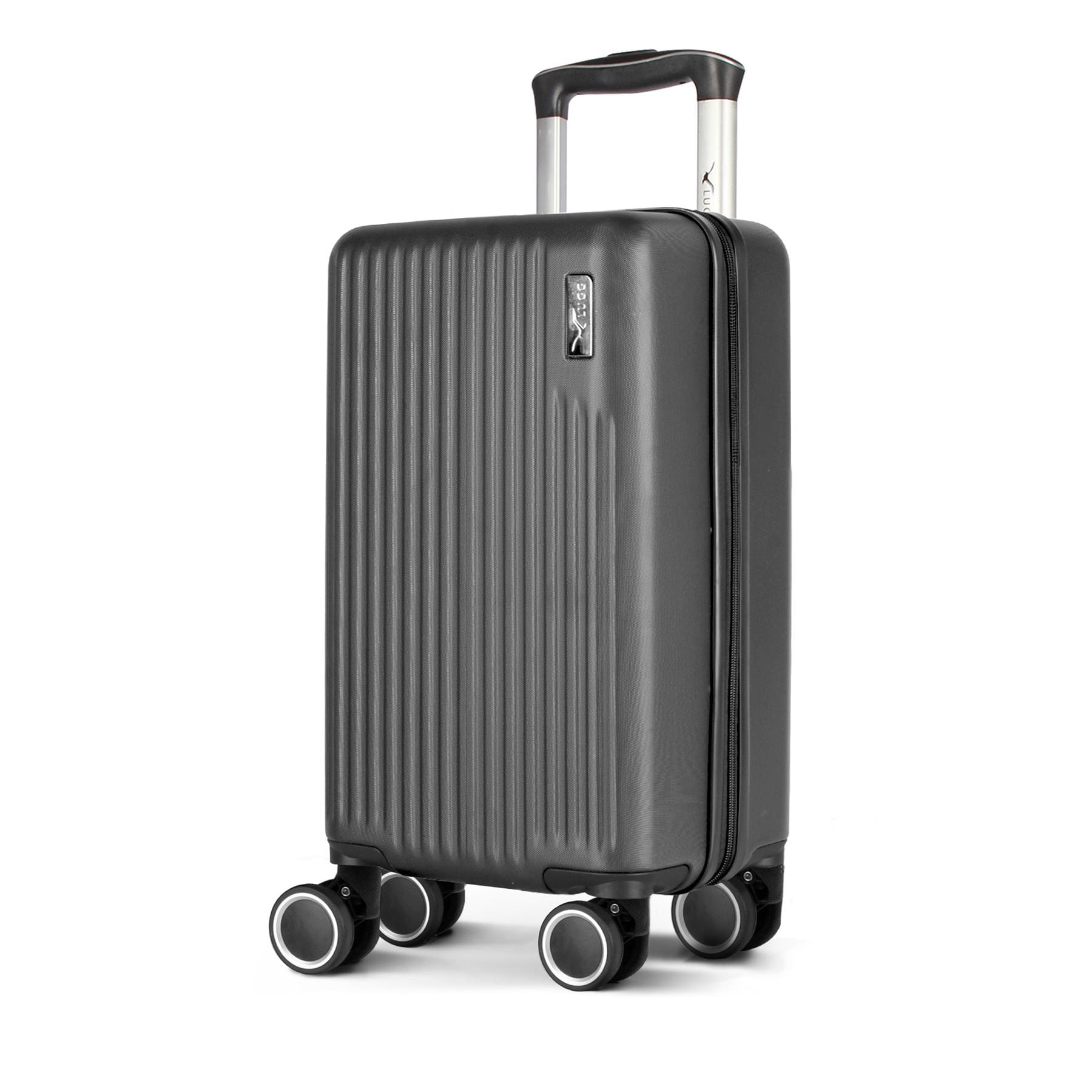 Lugg Vacay 40cm Suitcase, ABS Hard Shell, Underseat Compatible (40x30x20cm) in Dark Grey | Size: 40 x 30 x 20 cm