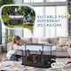 image 6 of PawHut Portable Dog Pen for Puppies, Rabbits, Kittens, Guinea Pigs - Grey