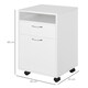 image 3 of HOMCOM Storage Cabinet w/ Drawer Open Shelf Metal Handles 4 Wheels