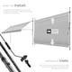 image 3 of Awning with hand crank - pressure fitted , height adjustable Grey | Light Grey | 180 x 400 cm