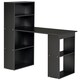 image 1 of HOMCOM 120cm Computer Desk Bookshelf Writing Table 6 Shelves Black