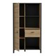 image 5 of High Rock Wide Shelf Unit in Matt Black/Riviera Oak