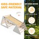 image 7 of COSTWAY 3 in 1 Toddler Climbing Toy Set Wooden Climber Log Bridge Activity Center-Grey