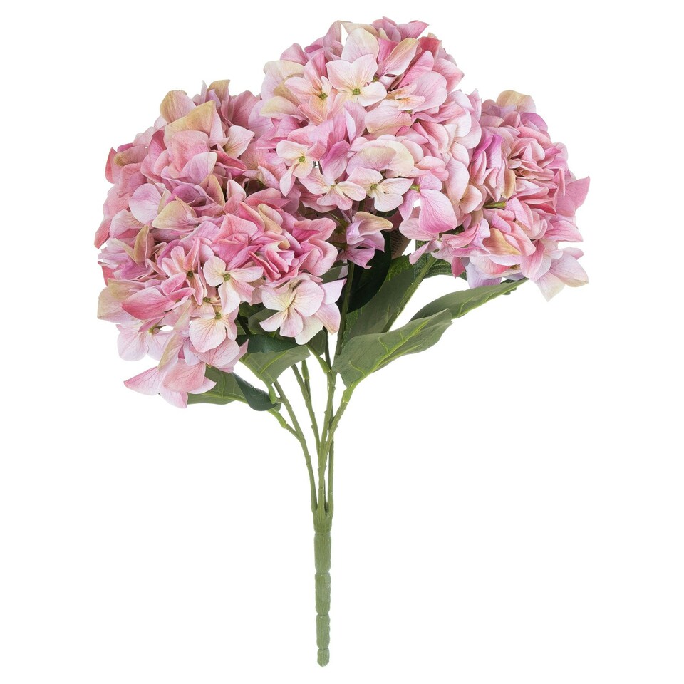 image 1 of Hill Interiors Shabby Hydrangea Bouquet Artificial Flower - Pink - One Size
