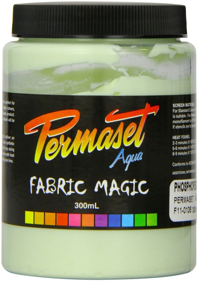 Permaset Aqua Standard Ink, Phosphorescnt Green, 300ml