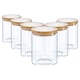 image 1 of Argon Tableware Scandi Glass Storage Jars with Wooden Lids - 750ml - Pack of 6