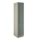 image 1 of Classic Square Panel Sage Green Single Wardrobe with Shelves Green
