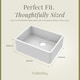 image 5 of 595mm - Single Bowl Fireclay Butler Kitchen Sink  -  Chrome Strainer Waste