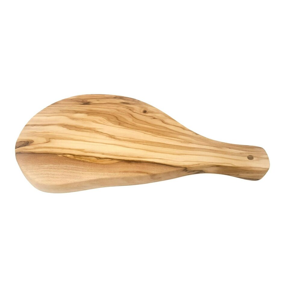 image 1 of Verano Spanish Ceramics Olive Wood Small Serving Board w/ Handle - 26x12cm Brown