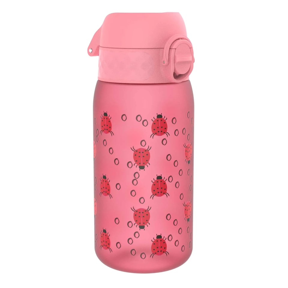 image 1 of Leak Proof Kids Water Bottle, BPA Free, 350ml (12oz) | Pink | Ladybugs | One Size