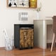 image 2 of HOMCOM 60cm Filing Cabinet with Drawers and Open Shelf, Rustic Brown