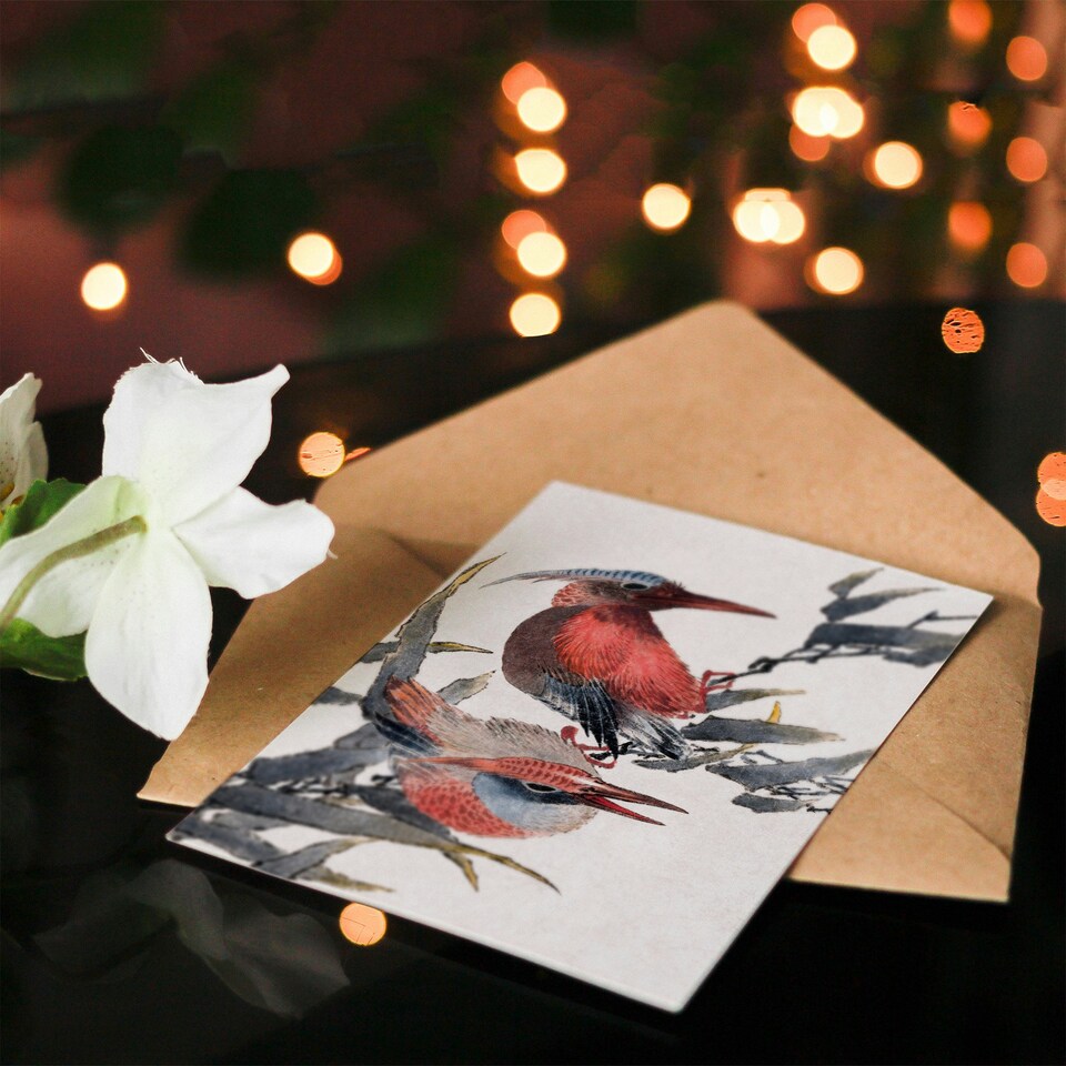 image 1 of Katsushika Hokusai Japanese Art Card Album of Sketches Birds 1841