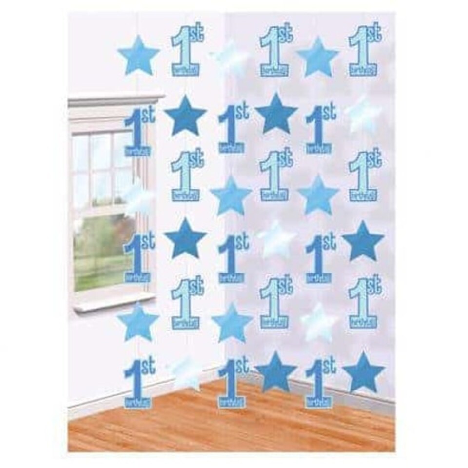 First Birthday Boy String Decorations – 7 Ft / 213cm – Pack of 6