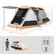 image 7 of Outsunny Tunnel Tent with Bedroom, Living Room and Porch for 3-4 Man, Green