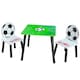 image 1 of Kids Wooden Table And 2 Chairs Themed Set | White | Football | 3