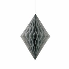 Unique Party Diamond Paper Wall Decoration - Silver - One Size