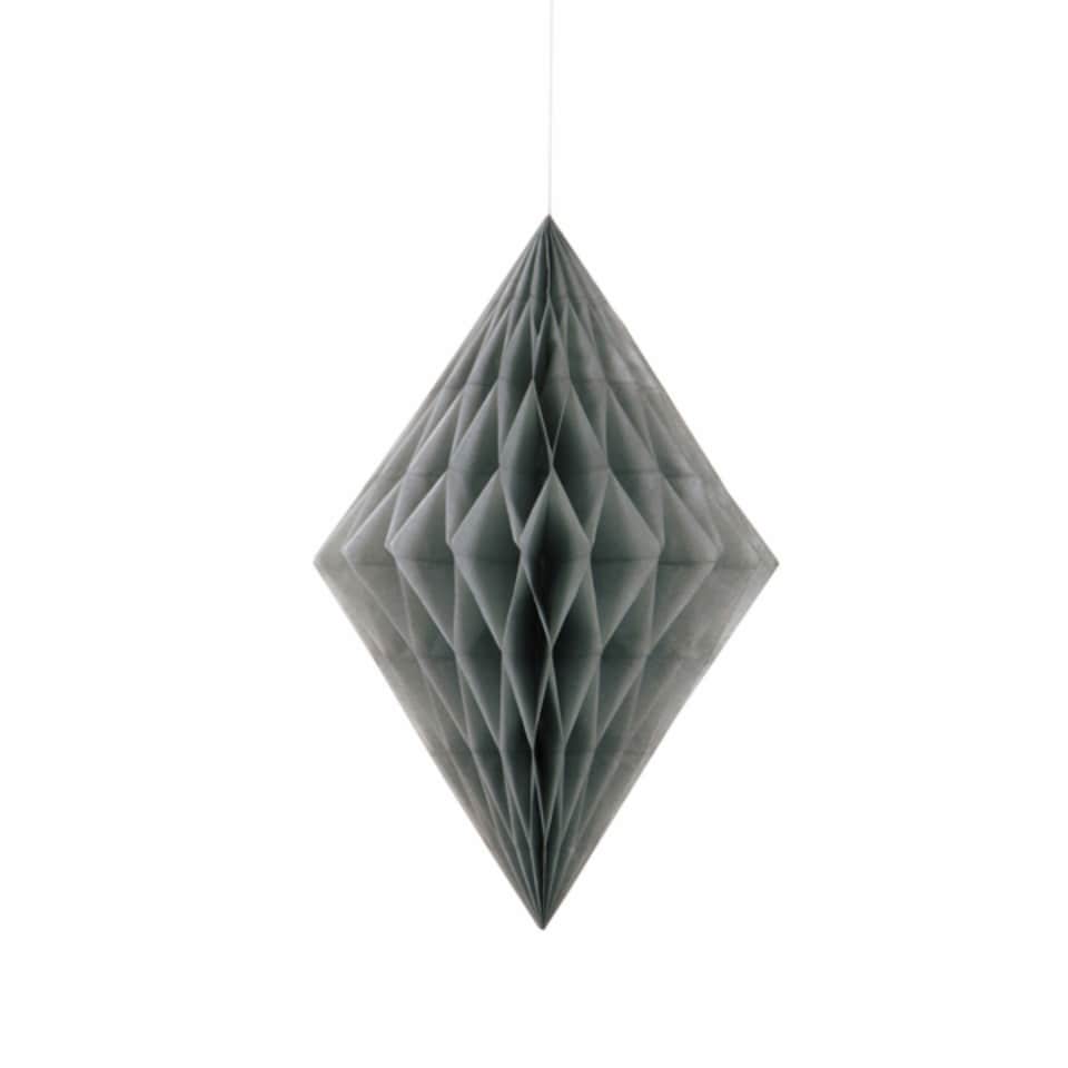 Unique Party Diamond Paper Wall Decoration - Silver - One Size