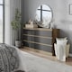 image 2 of Minimalist Chest of 6 Drawers - 68.6x120x35cm | Brown | Oak & Black | 1