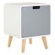 image 2 of Interiors by Premier 1 Door Cabinet, Versatile Bedside Cabinet, White Finish Bedroom Cabinet, Sleek and Modern Slim Cabinet