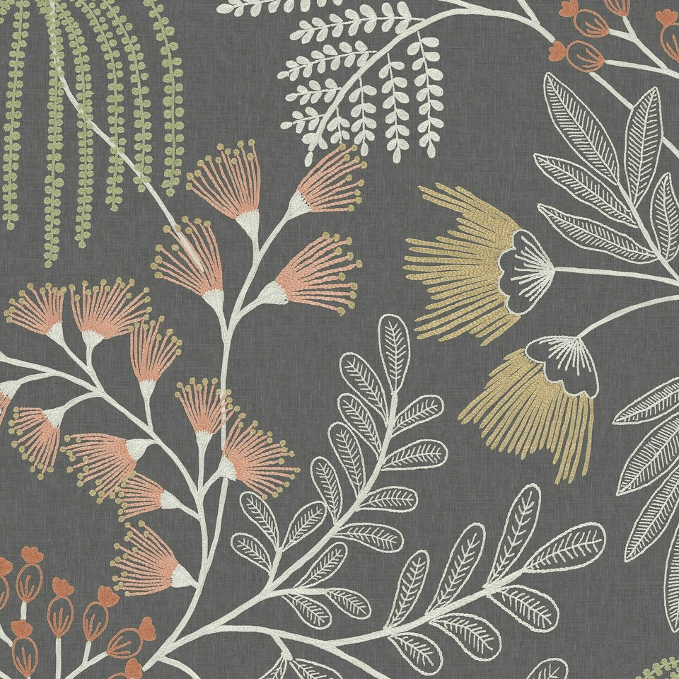 image 1 of Superfresco Easy Richmond Noir Trees Wallpaper Black | Black