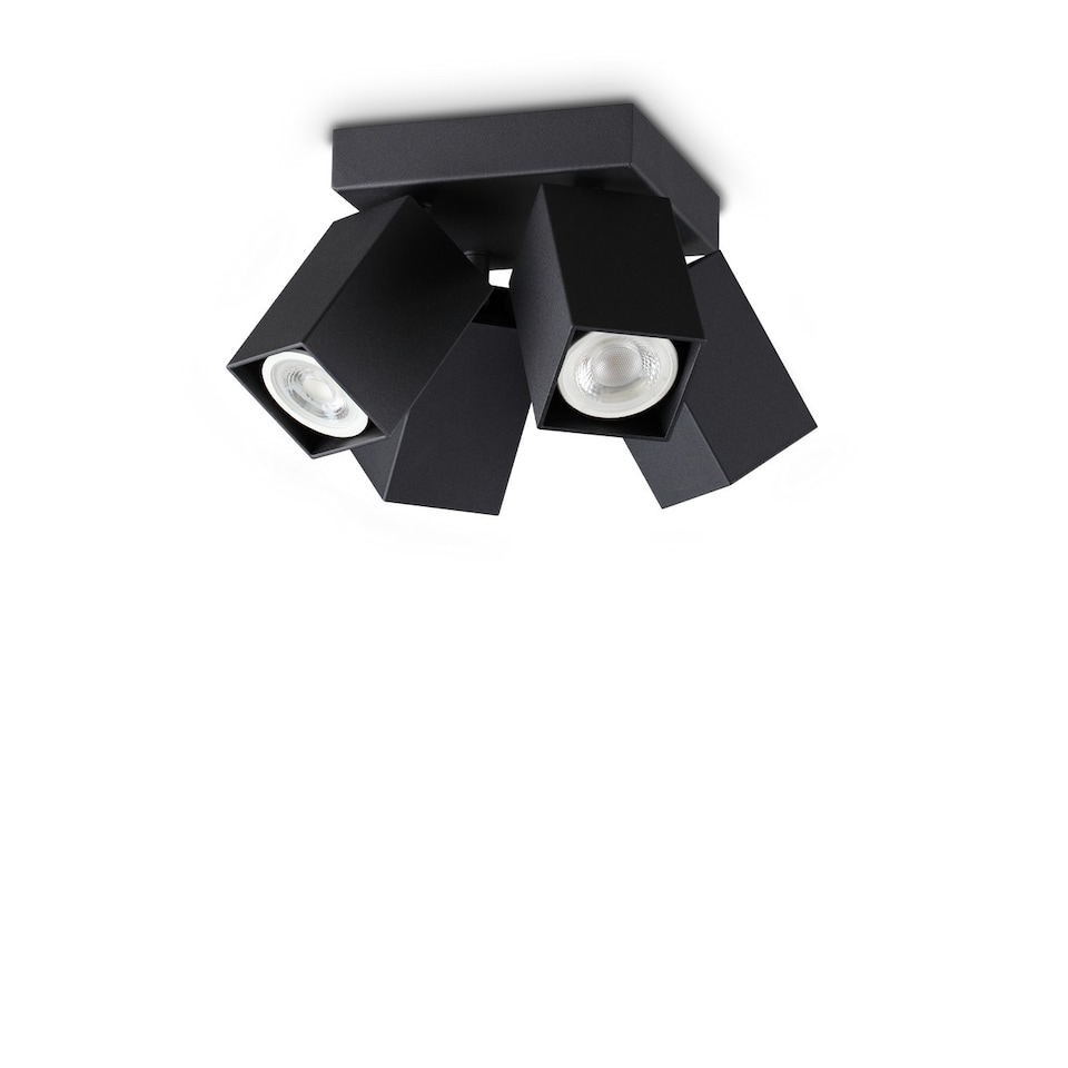 image 1 of Dynamite Square Ceiling Spotlight Clusters Black 4x GU10