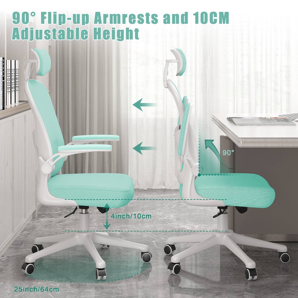 image 1 of Rattantree Ergonomic Office Chair With Headrest & Lumbar Support