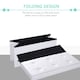 image 6 of HOMCOM Folding Faux Leather Storage Cube Ottoman Bench Seat PU Rectangular Footrest Stool Box Cream White | Cream | 1