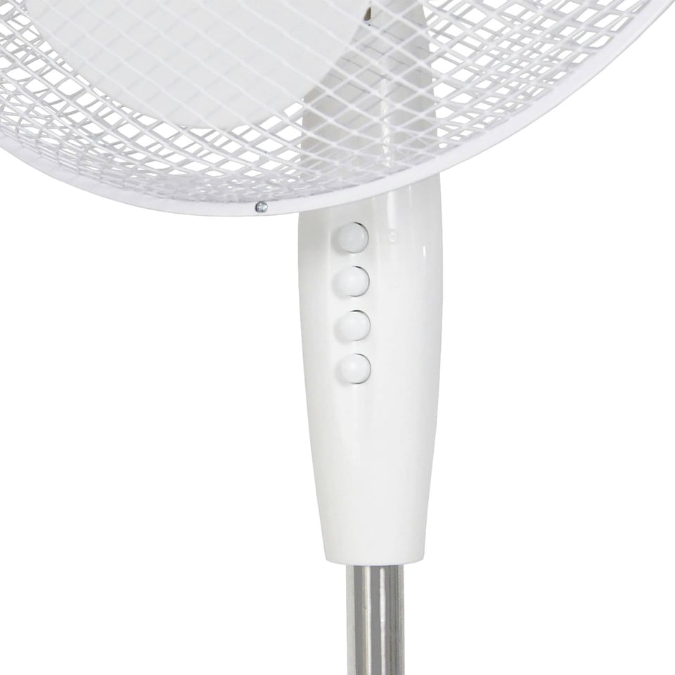 image 1 of Igenix DF1655 Pedestal Fan, 16 Inch, 50 W, Oscillating, 3 Speeds, White
