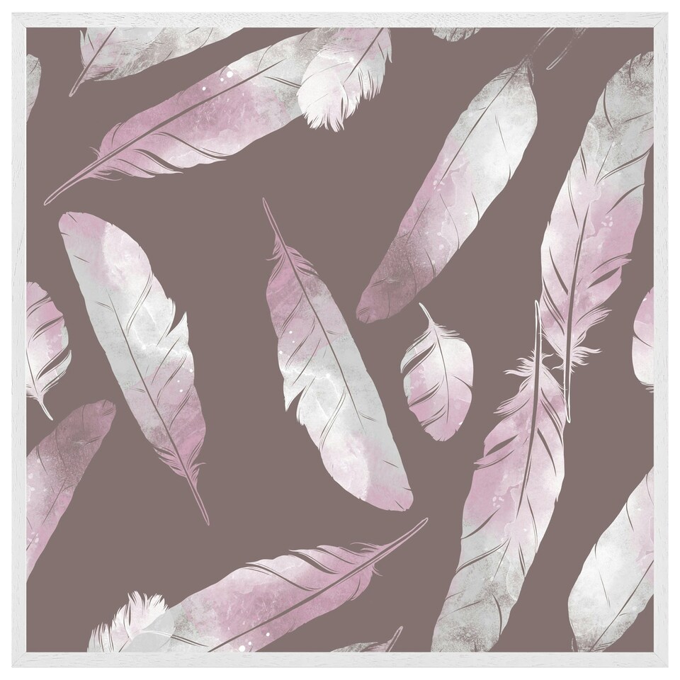image 1 of Imprints bird feathers (Picutre Frame) White | XL