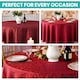 image 9 of Round Damask Table Cloth, Circular Linen Table Cover - 90 Inch