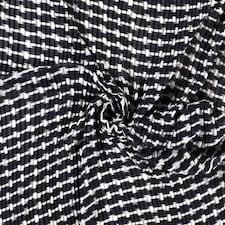 Navy Pleated Chiffon Plisse Fabric for Dressmaking, 140cm / 55" Wide - per metre