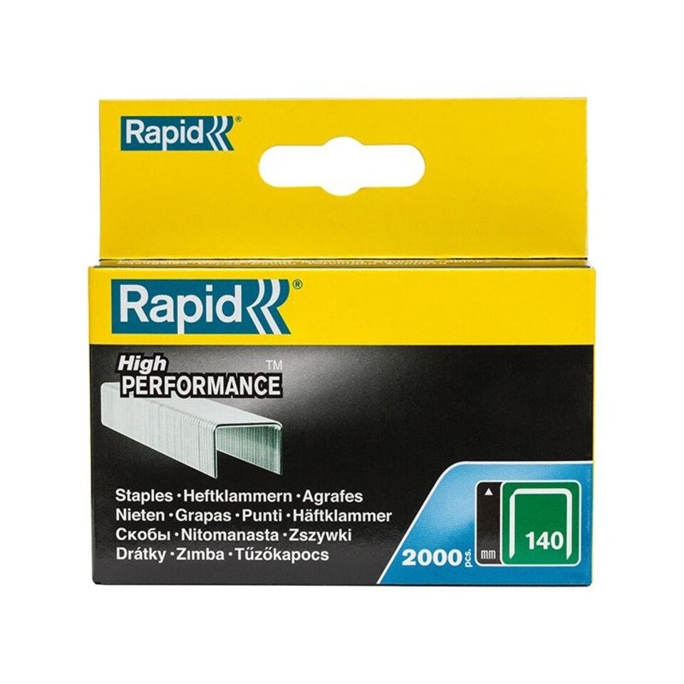 Rapid 140 Series Galvanised Staples - Galvanised - 6mm leg length