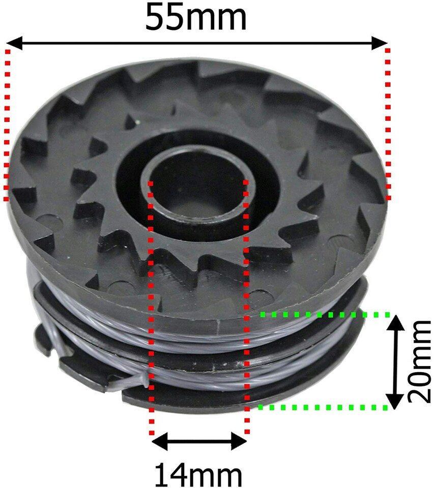 image 1 of SPARES2GO 3m Line & Spool compatible with Bosch Art 24 27 30 36 LI Strimmer Trimmer