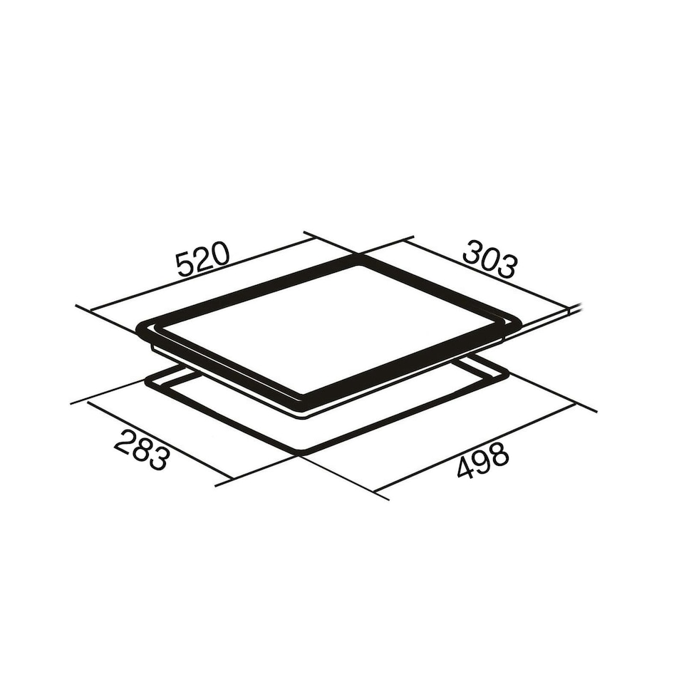 image 1 of SIA BGH30BL 30cm Black Gas On Glass Domino Hob