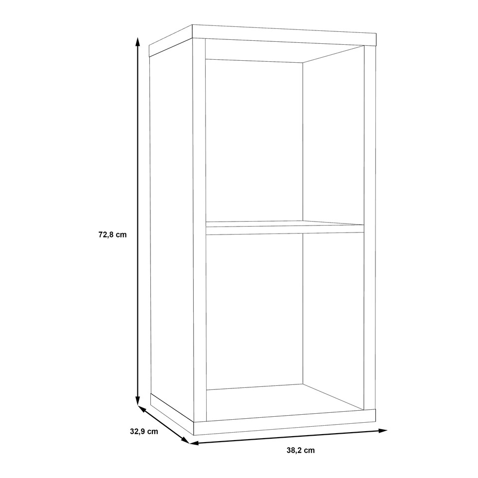image 1 of Mauro 1 Shelf Storage Unit in Matt Black