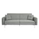 image 1 of Grey Linen Sofa Bed with 2 Cushions