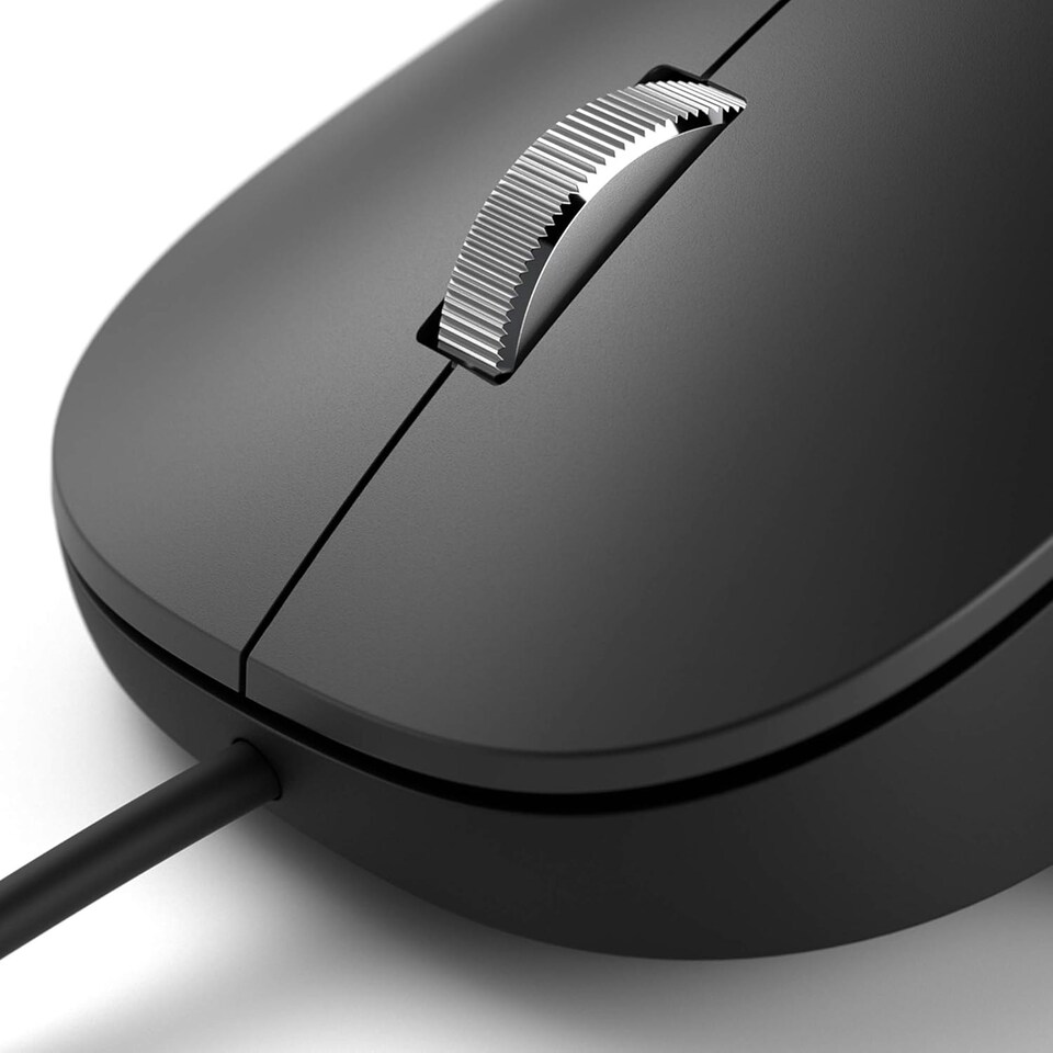 image 1 of Microsoft Ergonomic Right-hand Wired Mouse USB 2.0 Type A with BlueTrack Technology - Black RJG-000-ERGO-BLACK