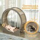 image 5 of PawHut Cat Treadmill with Brake, Scratching Pads for Indoor Cats, Brown