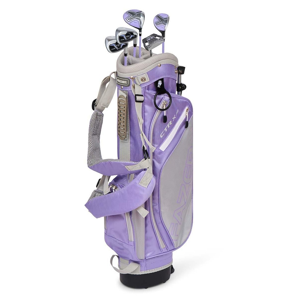 image 1 of Fazer Junior CTRX Age 9-11 5-Piece Golf Stand Bag Package Set - Chalk Purple