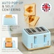 image 5 of HOMCOM Kettle and Toaster Set 1.7L Kettle & 4 Slice Toaster Light, Blue