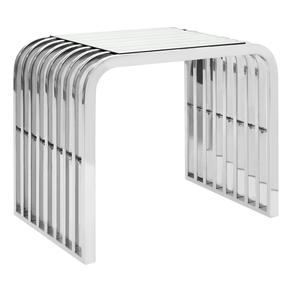image 1 of Interiors by Premier Slatted End Table Grey