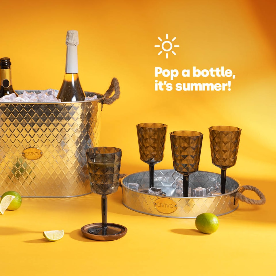 image 1 of Champagne Serving Tray Galvanised Steel