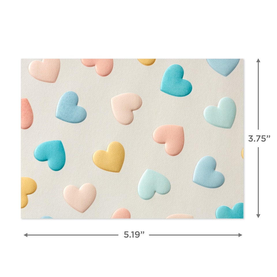 image 1 of Hallmark Pack Of 50 Thank You Cards - 2 Embossed Pastel Designs