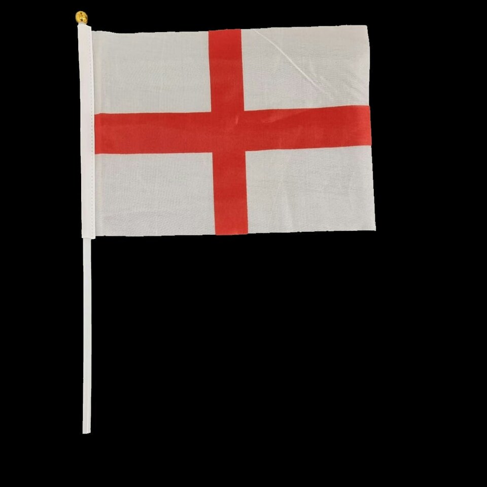 image 1 of St George Hand Flags 10 Pcs Multi