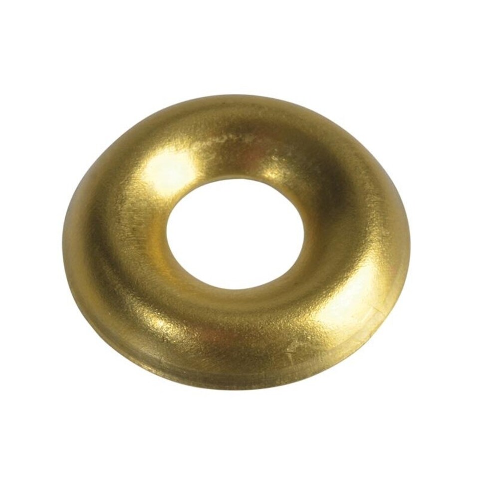 Forgefix Screw Cup Washers, Polished Brass, Forgepack - Polished Brass - No.8 ForgePack 20