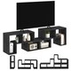 image 8 of HOMCOM TV Unit for TVs up to 75 Inches, Free Combination TV Stand, Black