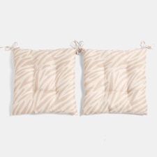 OHS 2 x Animal Print Garden Seat Pads Outdoor Chair Cushions