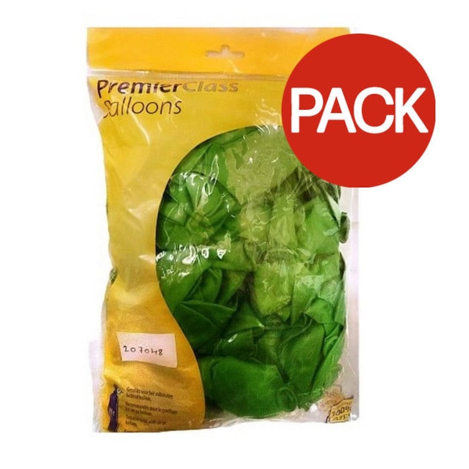 Globos Latex Pastel Balloons (Pack of 100) - Kiwi Green - One Size