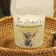 image 3 of Personalised Highland Cow Frosted Glass Candle White
